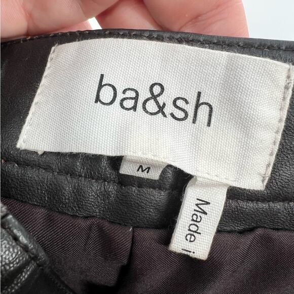 Ba&sh Leandro Leather shorts brown sz 6 - Picture 11 of 13